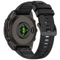 Cinturino in silicone morbido Garmin Fenix 8 - 51mm - Nero Grigio