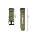 Cinturino Garmin Fenix Tech-Protect in nylon classico - 47mm - Verde militare