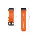 Cinturino Garmin Fenix Tech-Protect in nylon classico - 51mm - Arancione