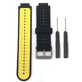 Cinturino in Silicone Bicolore per Garmin Forerunner 235/630/735 - Nero / Giallo