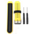 Cinturino in Silicone Bicolore per Garmin Forerunner 235/630/735 - Nero / Giallo
