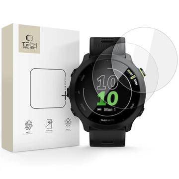 Protezione dello schermo in vetro temperato Garmin Forerunner 55 Tech-Protect Glass Fit+ - 2 pz. - Chiaro