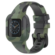 Cinturino in Morbido Silicone per Garmin VivoFit Jr. 3 - Verde mimetico