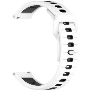 Cinturino in Silicone Bicolore per Garmin Vivoactive 6 - Bianco / Nero