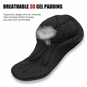Pantaloncini da ciclismo imbottiti in gel per uomo e donna - Nero