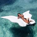 Gonfiabile gigante a forma di ali d\'angelo per piscina / lettino galleggiante - Bianco