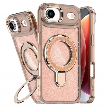 Custodia ibrida iPhone Air Glitter con Kickstand - Compatibile con MagSafe - Oro del deserto