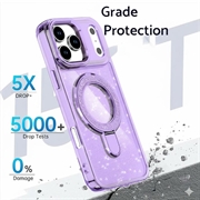 Custodia ibrida iPhone 17 Pro Glitter con Kickstand - Compatibile con MagSafe