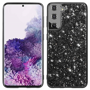 Custodia ibrida per Samsung Galaxy S21 FE 5G Serie Glitter - Nera