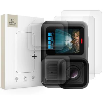 Protezione dello schermo in vetro temperato GoPro Hero 13 Tech-Protect Glass Fit+ - 6 pz. - Chiaro