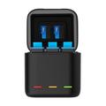 GoPro Hero 9 Telesin GP-BCG-901 Caricabatterie a 3 slot con luce LED
