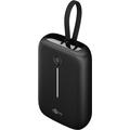 Goobay 10000mAh Banca di alimentazione con cavo USB-C integrato - 20W - Nero