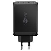 Caricabatterie rapido multiporta Goobay da 100W con tecnologia GaN - 3x USB-C, USB-A