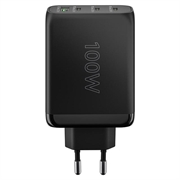 Caricabatterie rapido multiporta Goobay da 100W con tecnologia GaN - 3x USB-C, USB-A
