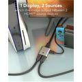 Switch HDMI 2-in-1 Goobay - 8K@60Hz - Grigio