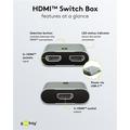 Switch HDMI 2-in-1 Goobay - 8K@60Hz - Grigio