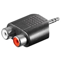 Adattatore Audio Goobay 3.5mm / 2xRCA - Nero