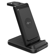 Caricabatterie wireless 3 in 1 Goobay da 15W - Nero