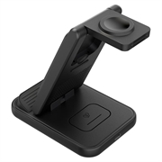 Caricabatterie wireless 3 in 1 Goobay da 15W - Nero