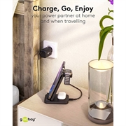 Caricabatterie wireless 3 in 1 Goobay da 15W - Nero