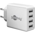 Caricatore da muro Goobay 30W 4x USB-A - Bianco
