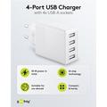 Caricatore da muro Goobay 30W 4x USB-A - Bianco