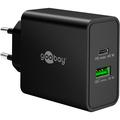 Goobay 45W USB-C PD GaN Caricabatterie doppio ad alta velocità - Nero