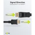 Cavo Goobay da DisplayPort a HDMI 4K per proiettori, TV e PC - 2m - Nero