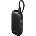Goobay 5000mAh Banca di alimentazione con cavo USB-C integrato - 20W - Nero