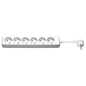 Goobay AC Multi Socket Power Extension Cable - 3m - White