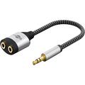 Adattatore/splitter audio Goobay AUX da 1 a 2 - Grigio