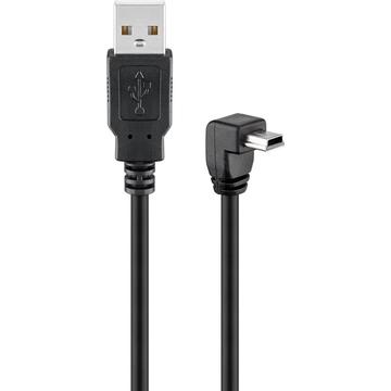 Goobay Cavo USB angolato - A maschio/B maschio - 1,8 m - Nero