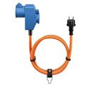 Cavo adattatore CEE Goobay - Da spina di sicurezza a accoppiatore CEE con presa di sicurezza - 1.5m