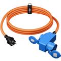 Cavo adattatore CEE Goobay - Da spina di sicurezza a accoppiatore CEE con presa di sicurezza - 1.5m