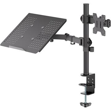Supporto per monitor Goobay con braccio per laptop - Monitor da 17-27", laptop da 10-15.6"