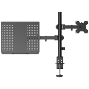 Supporto per monitor Goobay con braccio per laptop - Monitor da 17-27", laptop da 10-15.6"