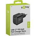Caricabatterie rapido Goobay Nano 45W USB-C PD GaN - Nero
