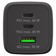Goobay Nano 65W USB-C PD GaN Caricabatterie rapido multiporta