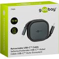 Cavo USB-C retraibile di Goobay - 1m, 15W - Nero