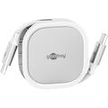 Cavo USB-C retraibile di Goobay - 1m, 15W - Bianco