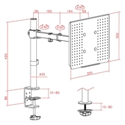 Supporto singolo per laptop Goobay - Laptop da 10-15.6"
