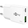 Goobay Slim USB-C PD GaN Caricabatterie rapido doppio 30W - Bianco