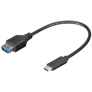 Cavo Adattatore Goobay SuperSpeed USB 3.0 / USB 3.1 Type-C OTG - Nero
