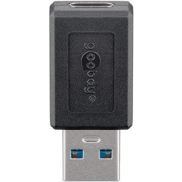 Adattatore USB-C Goobay - USB-C femmina/USB-A maschio - Nero