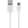 Goobay Cavo USB-C 0.5m - USB-C/USB-A - Bianco