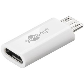 Adattatore da USB-C femmina a Micro USB maschio di Goobay - Bianco