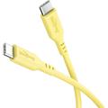 Goobay Cavo in silicone USB-C - 1.5m, 60W - Giallo