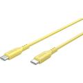 Goobay Cavo in silicone USB-C - 1.5m, 60W - Giallo