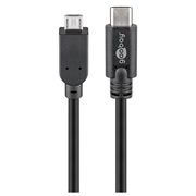 Cavo OTG Goobay da USB-C a Micro-USB - 0.6m - Nero
