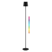 Lampada da terra a LED wireless Goobay XL 122cm - RGBW, 220lm, IP44, ricaricabile - Nera